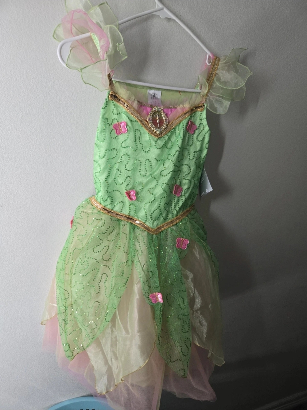 Disney Green and Pink Butterfly Fairy Dress